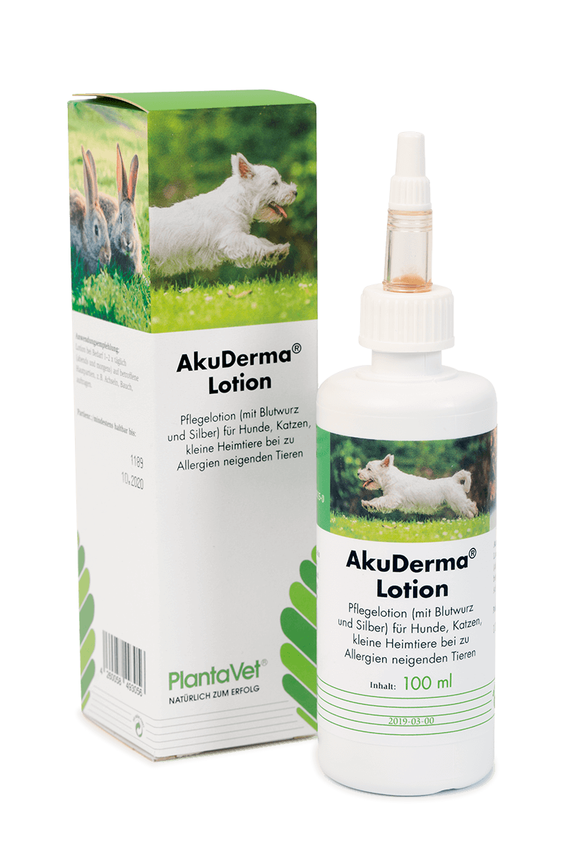 AkuDerma® Lotion Pflegelotion für Hunde, Katzen und kleine Heimtiere